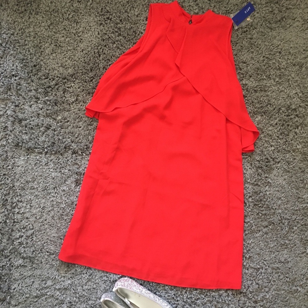 NWT gorgeous red dress with ruffles